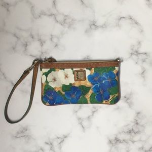 Great Condition Blue Flower Dooney & Burke